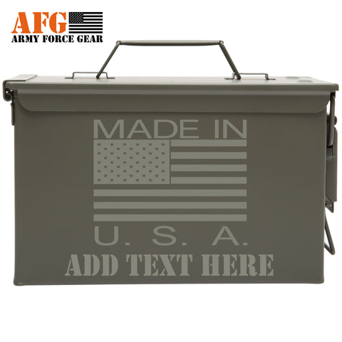Metal Ammo Can Made In USA with Custom Engraving
