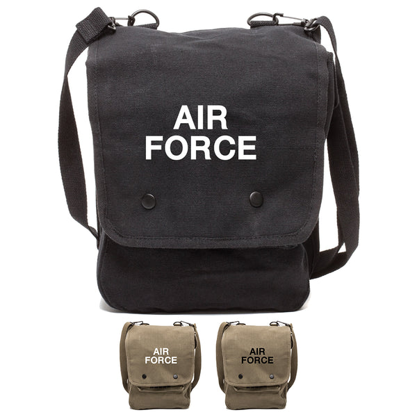 Air Force USAF Text Canvas Crossbody Travel Map Bag Case – Army
