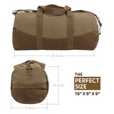 5.56 Assault Rifle AR15 Ammo Two Tone Canvas 19” Duffel Bag with Brown Bottom