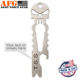 Army Force Gear NEW Punisher Skull  Multi-Tool Key-ring Chain Beer Opener