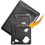 Personalized Engraved 11-Function Credit Card Size Steel Pocket Multitool