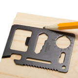 Personalized Engraved 11-Function Credit Card Size Steel Pocket Multitool