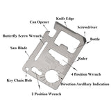 Personalized Engraved 11-Function Credit Card Size Steel Pocket Multitool