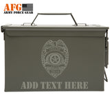 Police Officer Badge Ammo Can Engraved Gift Personalized, Gift for Law Enforcement