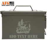 Personalized Ammo Can Deer in the Pond Waterproof Storage Box