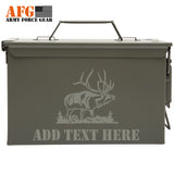 Personalized Engraved Ammo Can Elk Grazing Laser Waterproof Tactical Storage Survival Box