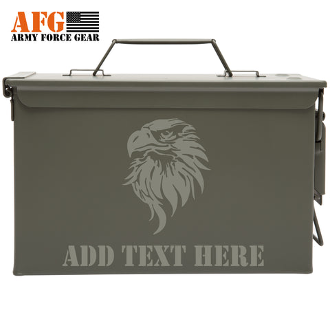 Personalized American Eagle Engraved Ammo Can, Customized Gifts for Dad, Husband