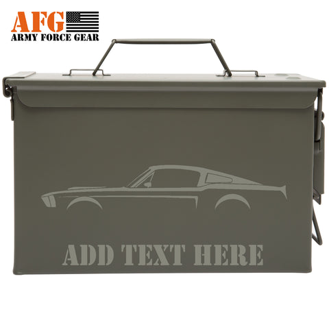 Personalized Engraved Ammo Can Mustang Military Customized Storage Box