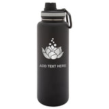 Personalized Lotus Flower Stainless Thermoflask Water Bottle