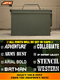 Personalized Engraved Ammo Can Bestman American Flag Laser Storage Box