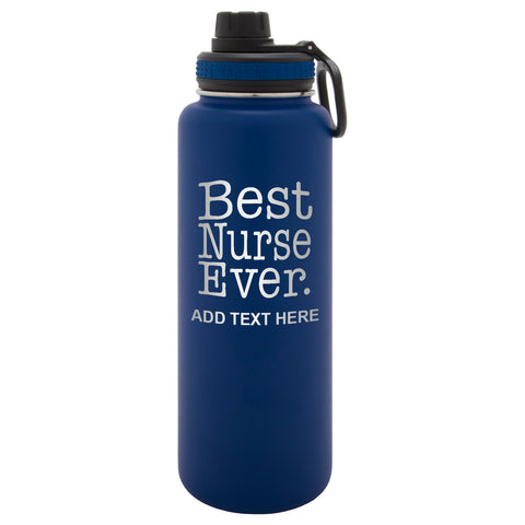 Personalized Best Nurse Ever Stainless Steel Water Bottle