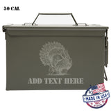 Personalized Engraved Ammo Can Male Turkey Laser Waterproof Tactical Storage Survival Box