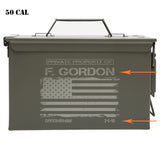 Personalized Engraved Ammo Can Groomsman American Flag Tactical Survival Box