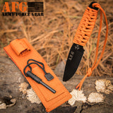 Paracord Knife with Fire Starter, Engraved with With Bio Hazzard