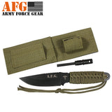 Paracord Knife with Fire Starter, Engraved with MD Medical Doctor
