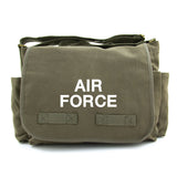 Air Force USAF Text Army Heavyweight Canvas Messenger Shoulder Bag