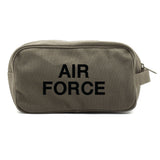 Air Force USAF Text Canvas Shower Kit Dual Compartment Travel Toiletry Bag