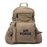 Air Force USAF Text Army Sport Heavyweight Canvas Backpack Bag