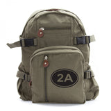 2A Gun Ammo Bullets Army Sport Heavyweight Canvas Backpack Bag