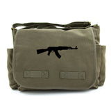 AK-47 Assault Rifle Army  Canvas Messenger Shoulder Bag