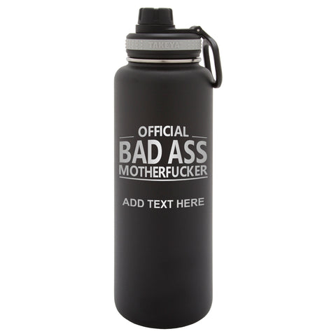 Personalized Engraved Official Bad Ass Motherfucker Water Bottle