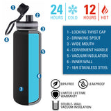 Personalized Engraved Downhill Ski Water Bottle Sports
